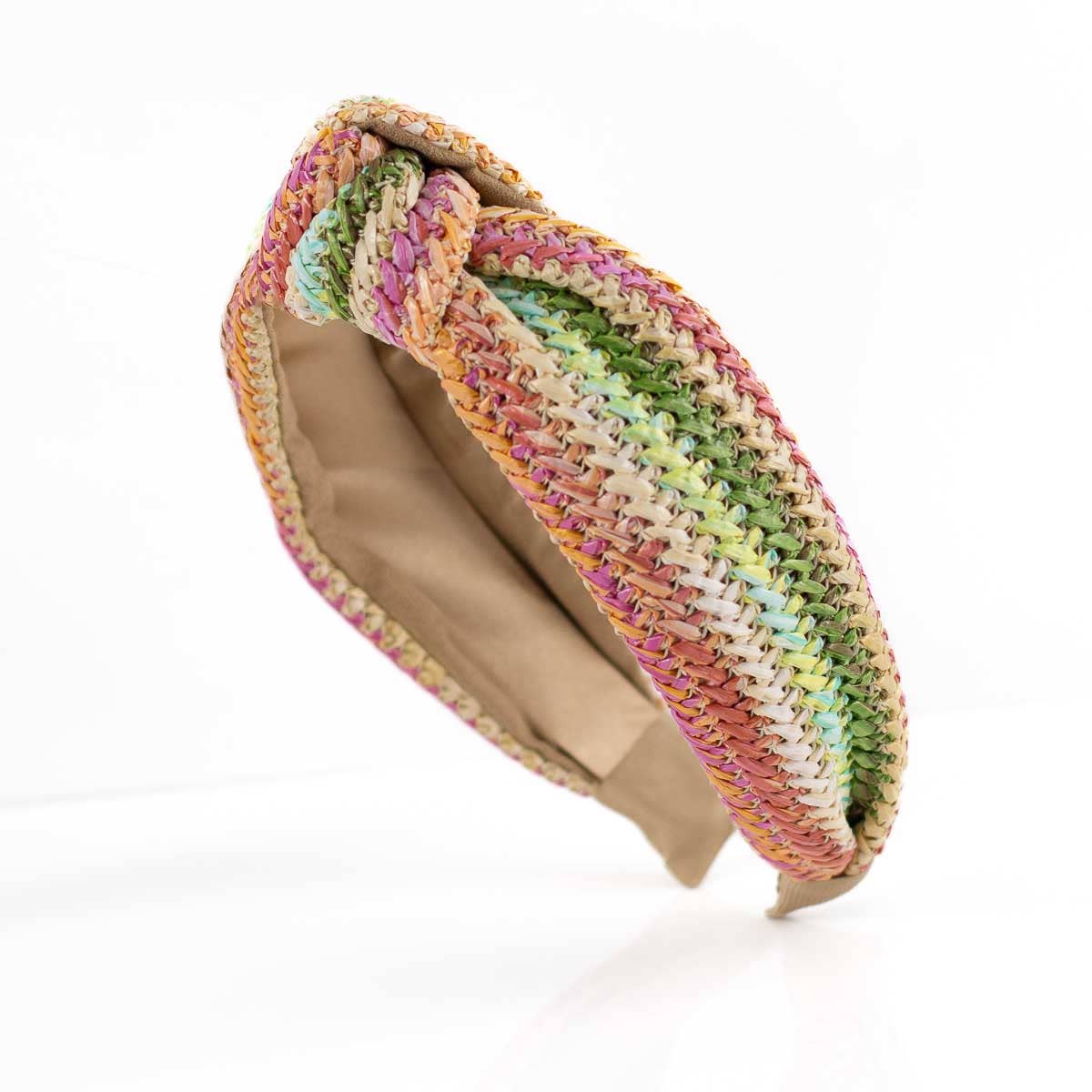 Straw Knotted Headband Multi One Size