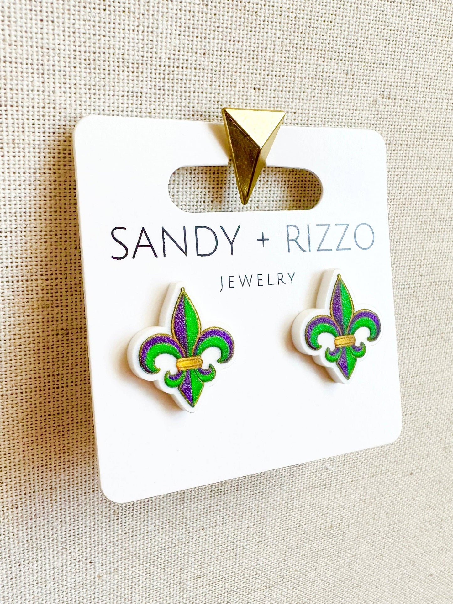 Mardi Gras Fleur de Lis stud