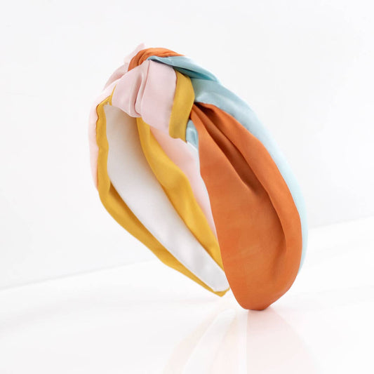 Satin Knotted Headband   Multi   One Size